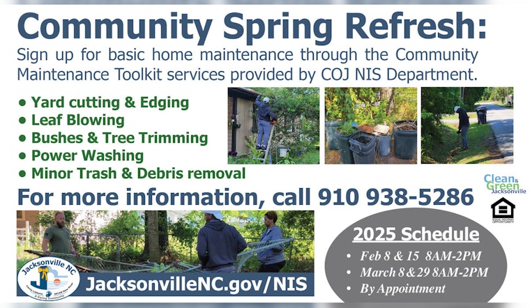 City of Jacksonville Launches "Community Spring Refresh Program" to Boost Home & Yard Maintenance