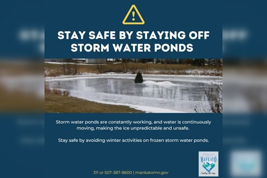 City of Mankato Warns Against Skating on Storm Water Ponds Due to Unsafe Ice Conditions