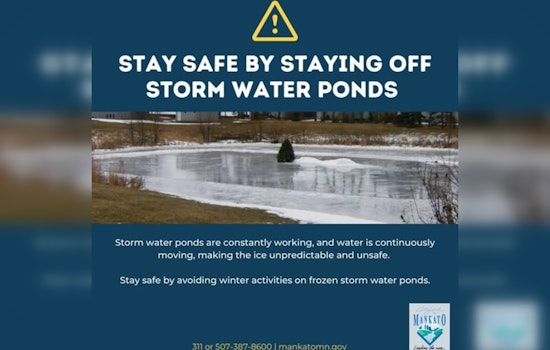 City of Mankato Warns Against Skating on Storm Water Ponds Due to Unsafe Ice Conditions