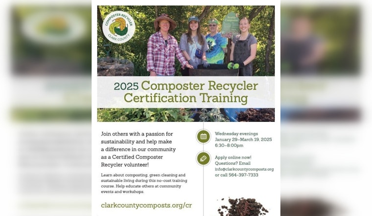 Clark County Offers Free Sustainability Certification Training for Eco-Conscious Residents