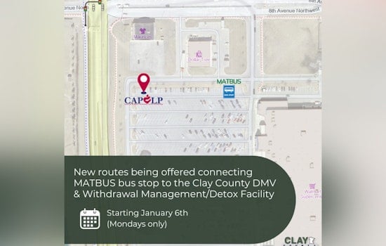 Clay County Expands Transportation Access with New Bus Routes Linking MATBUS Stop to DMV and Detox Facilities
