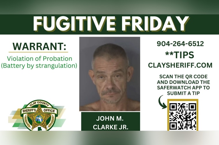 Clay County Sheriff's Office Seeks Public's Aid to Locate Fugitive John M. Clarke Jr. in Orange Park