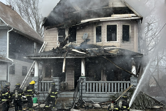 Cleveland Firefighters Battle House Blaze and Sub-Zero Temperatures in Glenville