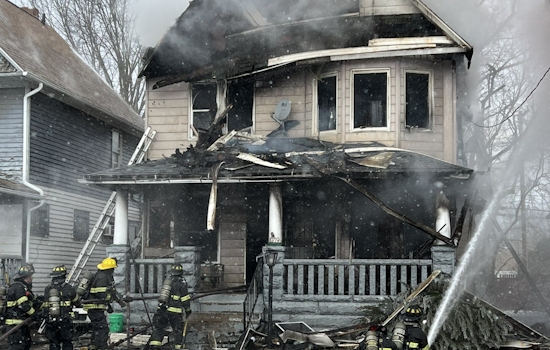 Cleveland Firefighters Battle House Blaze and Sub-Zero Temperatures in Glenville