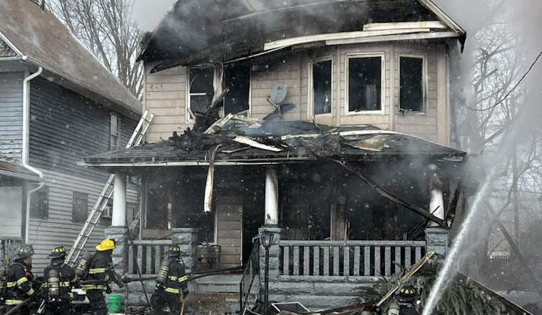 Cleveland Firefighters Battle House Blaze and Sub-Zero Temperatures in Glenville