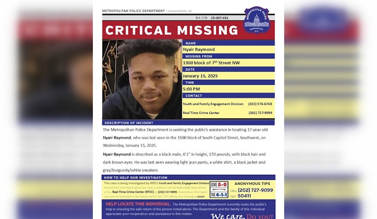 Community and DC Police Ramp Up Search for Missing Teen Nyair Raymond