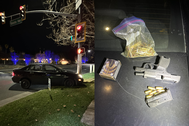 Concord Fugitive Captured After High-Speed Pursuit Ends in Sonoma with Recovered Stolen Firearm