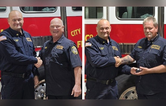 Cookeville Fire Department Honors Retiring Veterans Lt. Parrish and Engineer Brown for Decades of Service