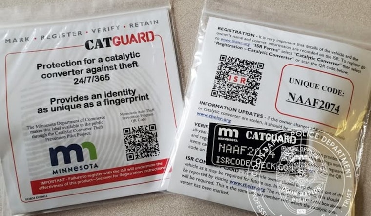 Coon Rapids Police Offer CATGUARD Kits to Deter Catalytic Converter Theft