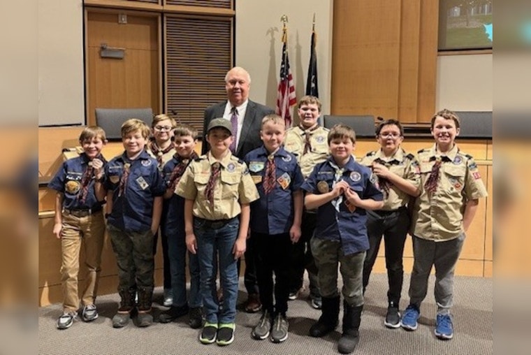 Cub Scout Pack 584 Takes Center Stage at Maple Grove's First City Council Meeting of 2025
