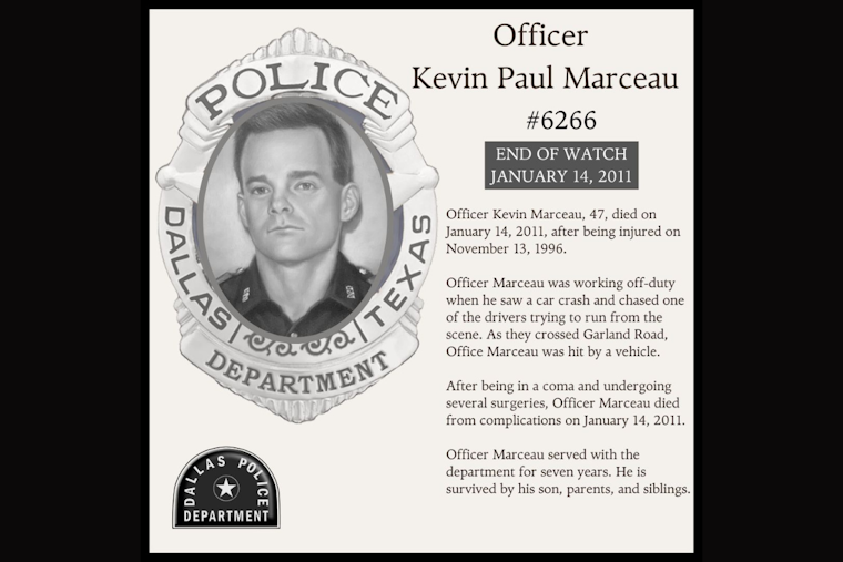 Dallas Remembers Fallen Officer Kevin P. Marceau on 12th Anniversary of His Passing