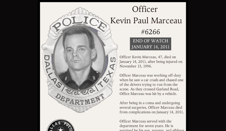 Dallas Remembers Fallen Officer Kevin P. Marceau on 12th Anniversary of His Passing