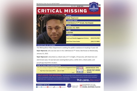 DC Police Issue Critical Alert for Missing Teenager Nyair Raymond, Seek Public's Help