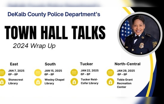 DeKalb County Police to Host "A Wrap-up of 2024" Town Hall Series Across Local Communities