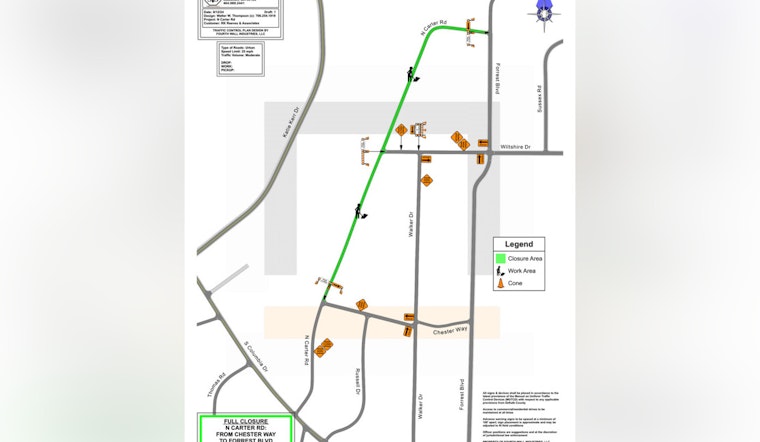 DeKalb County's North Carter Road Closure Extended to February 28 for Scott Boulevard Water Main Project
