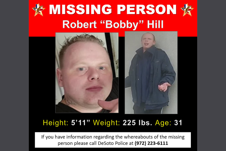 DeSoto Police Seek Public's Help in Search for Missing Man, Bobby Hill, Last Seen Over Six Weeks Ago
