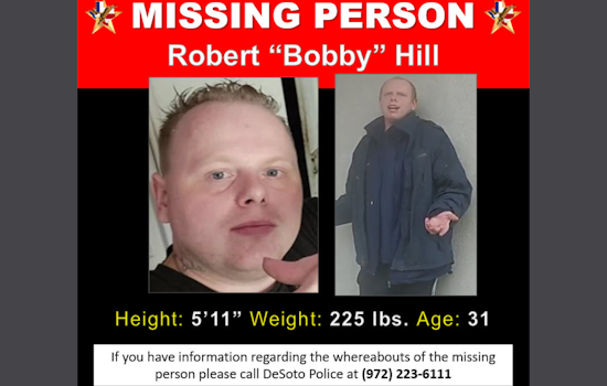 DeSoto Police Seek Public's Help in Search for Missing Man, Bobby Hill, Last Seen Over Six Weeks Ago