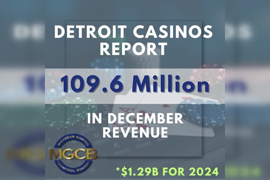 Detroit Casinos Report $109.6 Million Revenue for December, MGM Grand Detroit Maintains Market Lead