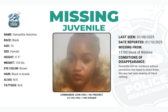 Detroit Police and Community Ramp Up Search for Missing 16-Year-Old Samantha Hutchins