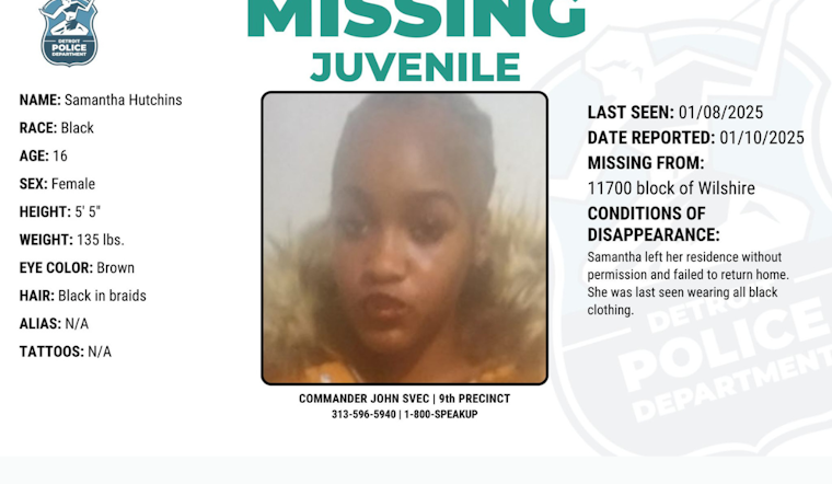 Detroit Police and Community Ramp Up Search for Missing 16-Year-Old Samantha Hutchins