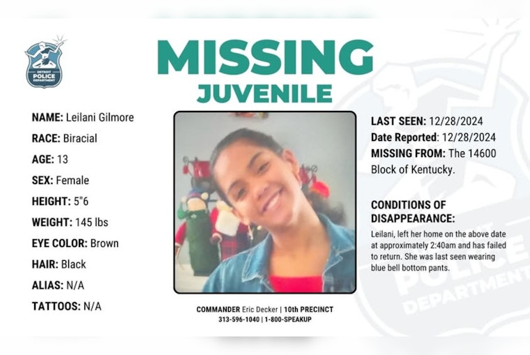 Detroit Police Seek Help Locating Missing 13-Year-Old Leilani Gilmore