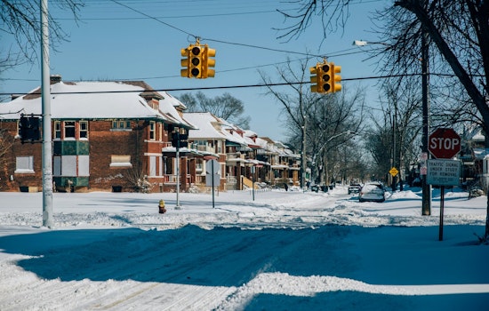 Detroit's Winter Ballet Rain Snow and Clouds Usher in the New Year