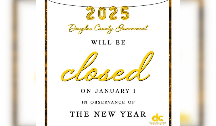 Douglas County Courthouse and Administrative Offices to Close for New Year's Day Celebration