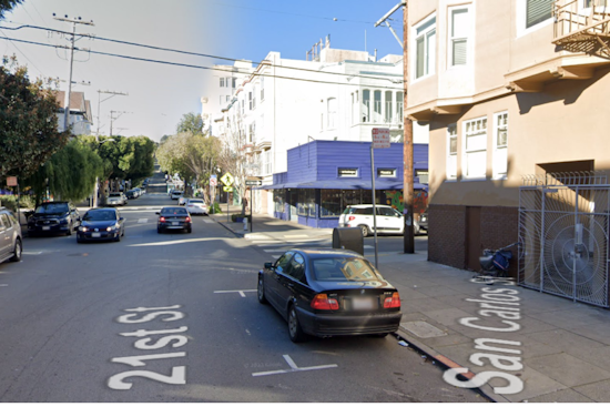 Driver's Foot Slips, Causing Tesla to Crash into The Mellow Plant Store in San Francisco's Mission District