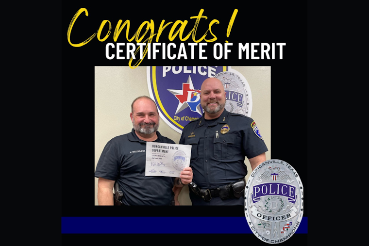 Duncanville Detective Honored with Certificate of Merit for Role in Complex Investigation