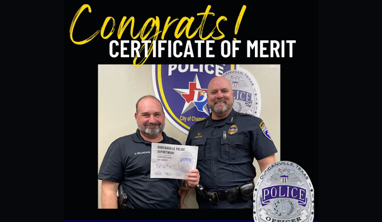 Duncanville Detective Honored with Certificate of Merit for Role in Complex Investigation