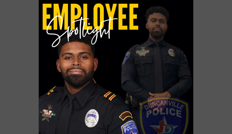 Duncanville Police Department Celebrates Officer Williams for Exemplary Service and Mentorship