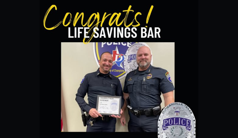 Duncanville Police Lieutenant McCarty Earns Life-Saving Bar for Quick Action in Suicide Attempt Crisis