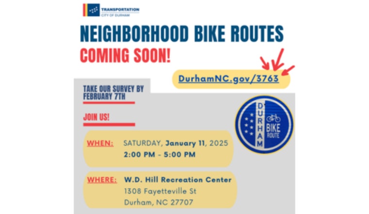 Durham Seeks Resident Input on New Bike Route Expansion with Public Survey Now Open