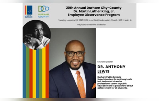 Durham to Honor MLK's Legacy with Keynote from Superintendent Dr. Anthony S. Lewis Amid Community Celebration