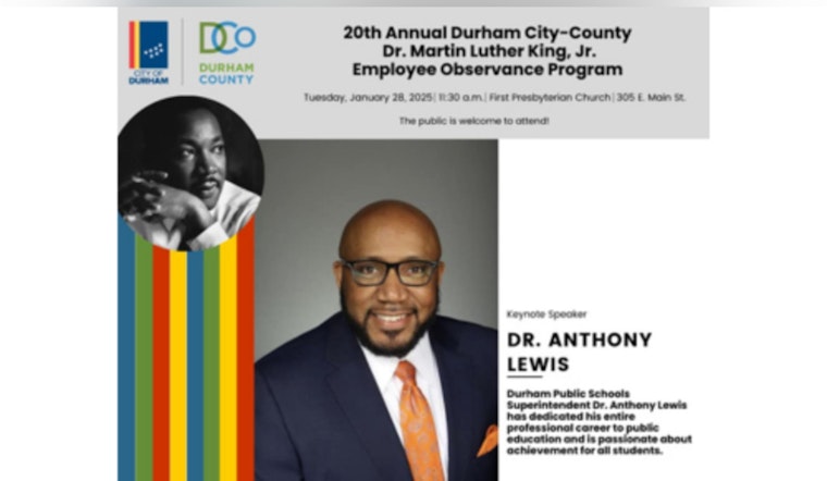 Durham to Honor MLK's Legacy with Keynote from Superintendent Dr. Anthony S. Lewis Amid Community Celebration