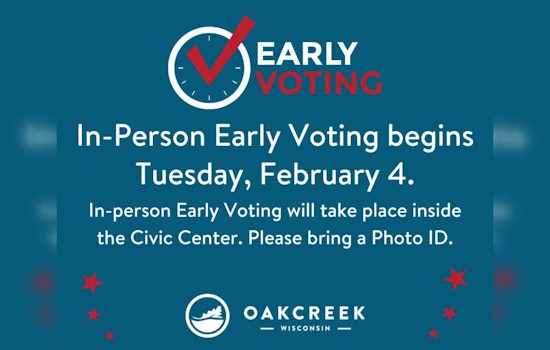 Early Voting Begins Next Week at Oak Creek City Hall as Civic Center Prepares for Voters