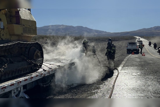 Eighth Vehicle Fire of the Year Ignites in Death Valley, Suspended-License Driver Cited on CA-190