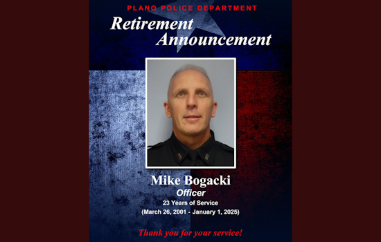 End of Watch: Officer Michael Bogacki Retires After 23 Years with Plano Police Department