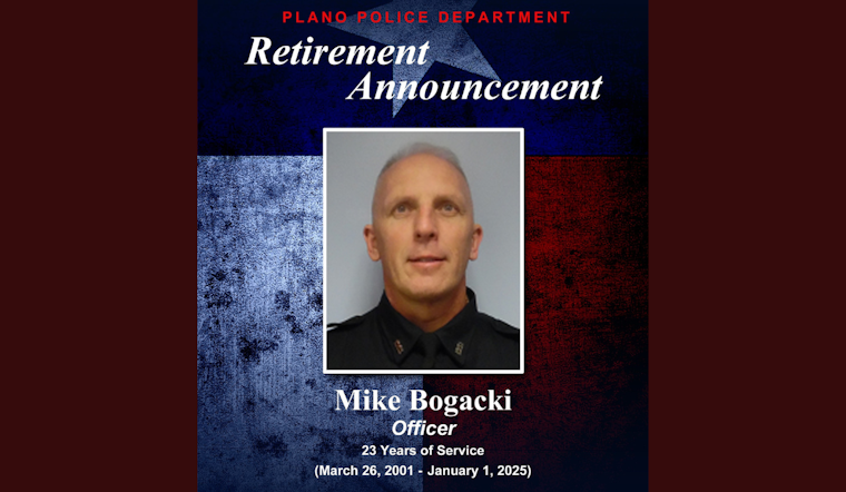 End of Watch: Officer Michael Bogacki Retires After 23 Years with Plano Police Department