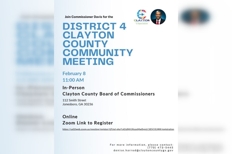 Engage with Your Local Government, Commissioner DeMont Davis Hosts District 4 Town Hall in Clayton County