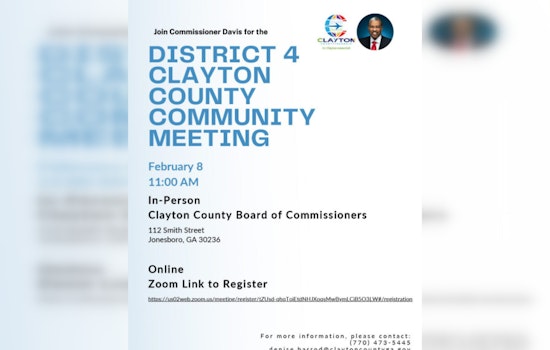 Engage with Your Local Government, Commissioner DeMont Davis Hosts District 4 Town Hall in Clayton County