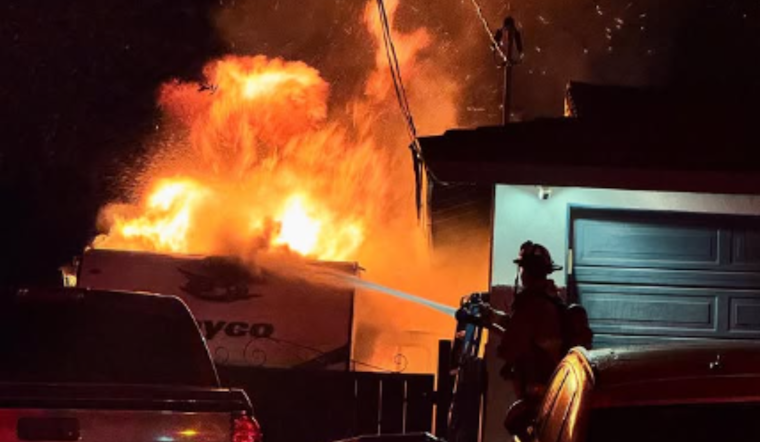 Escondido Firefighters Thwart Potential Residential Blaze, Contain Fire to Travel Trailer