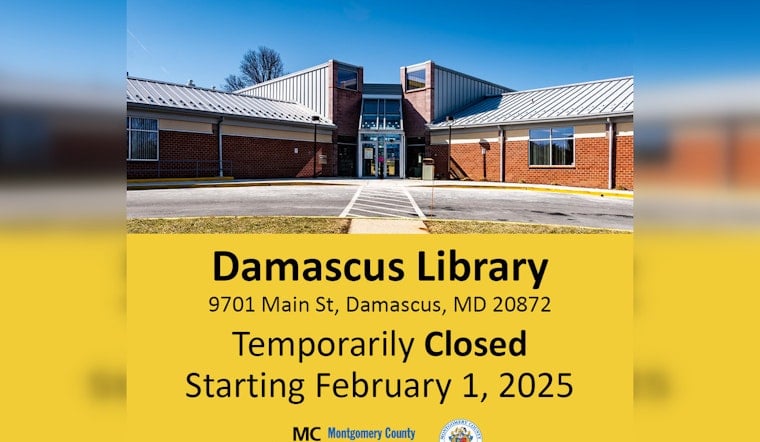 Extensive Renovations to Temporarily Close Damascus Library in Montgomery County for Modernization Efforts