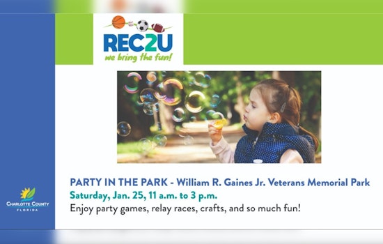 Family Fun Awaits at the REC2U Party in the Park in Port Charlotte on January 25