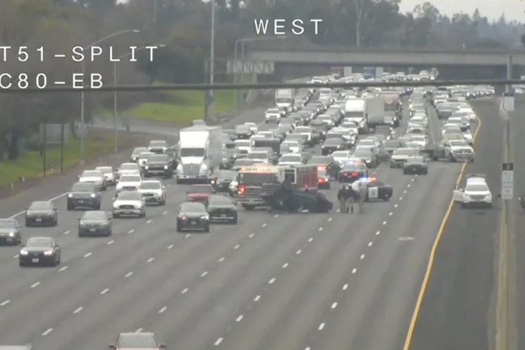 Family of Four Hospitalized After Vehicle Overturns on I-80 Near Sacramento