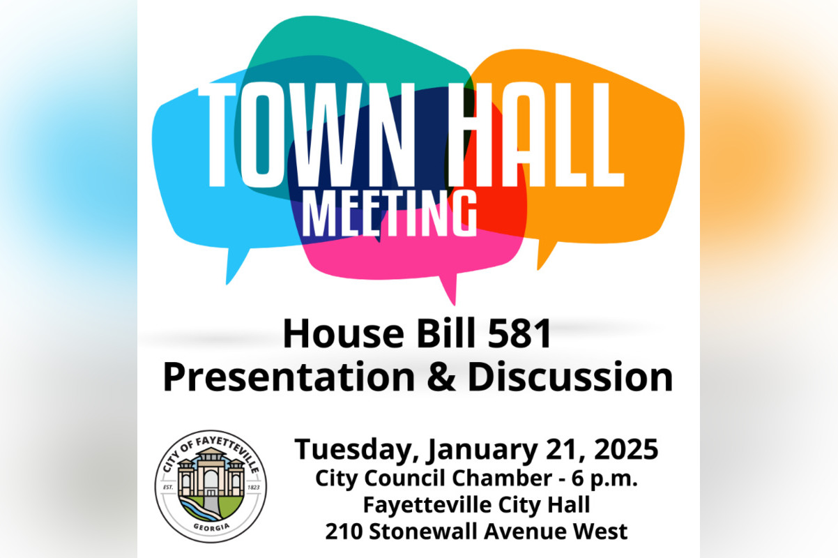 Fayetteville to Host Town Hall Meeting on Property Tax Legislation HB