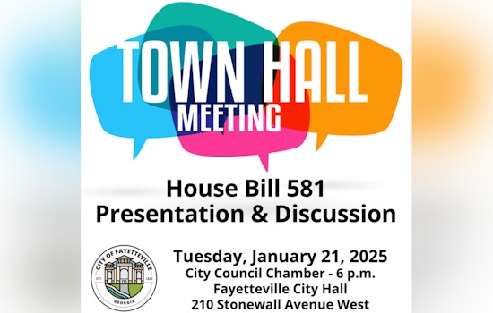 Fayetteville to Host Town Hall Meeting on Property Tax Legislation HB 581: A Deep Dive into Local Financial Impacts