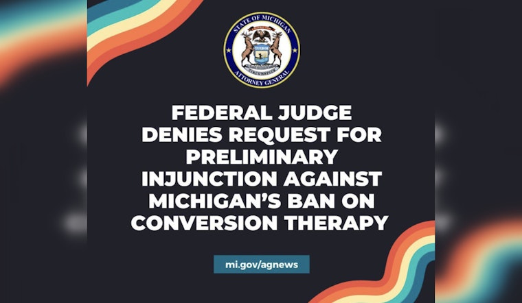 Federal Judge Upholds Michigan Ban on Conversion Therapy, Cites Rational State Action to Protect Minors