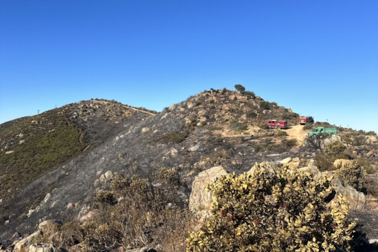 Fire Crews Make Progress on Border 1 Fire Near Otay Mountain, 20% Contained with No Structures Threatened