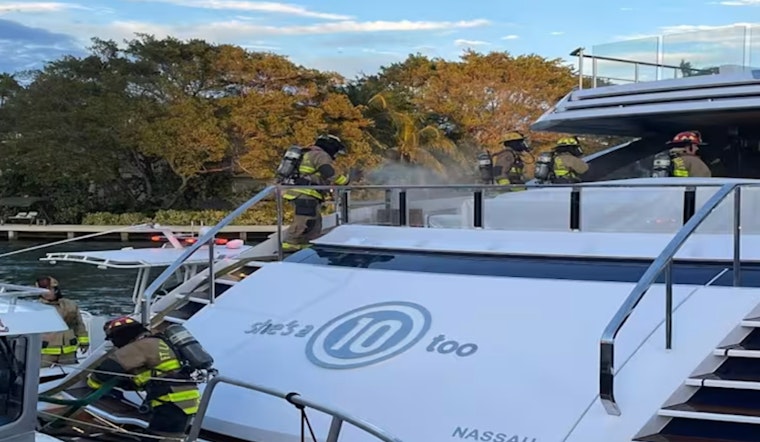 Fort Lauderdale Fire Crews Swiftly Extinguish Blaze on 100-Foot Yacht, No Injuries Reported